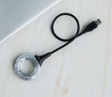حلقه کابینت لامپ شارژی USB شارژی DC5V لوله یقه غازی 5.6 سانتی متری